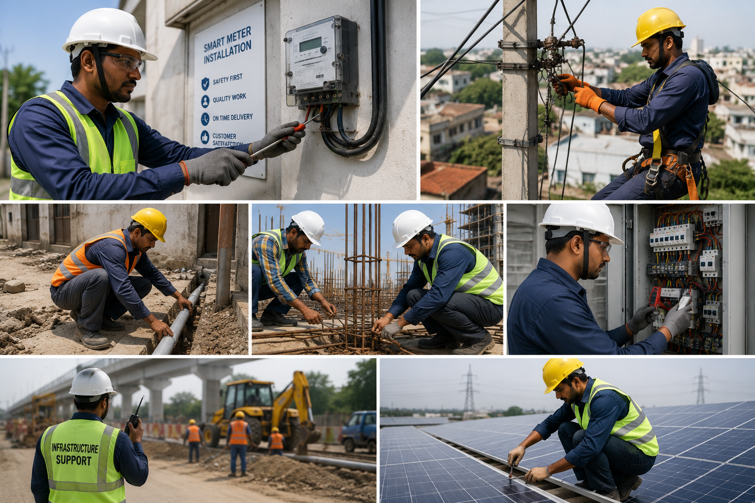 Infrastructure workforce: smart meters, electrical, solar, and field operations